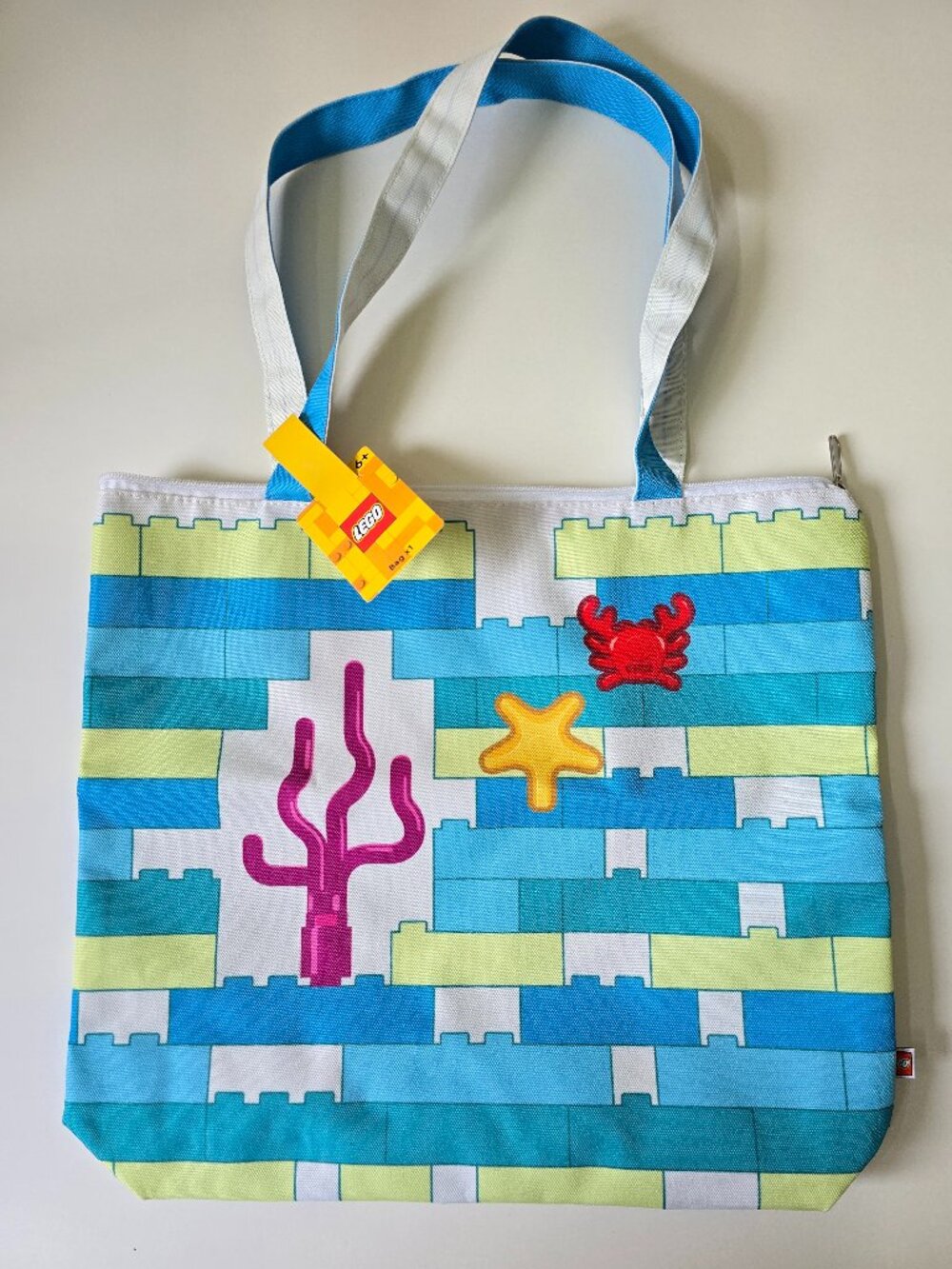 LEGO Summer Beach Bag 5008918 Tote Insiders GWP, Sea Crab Starfish - brand new